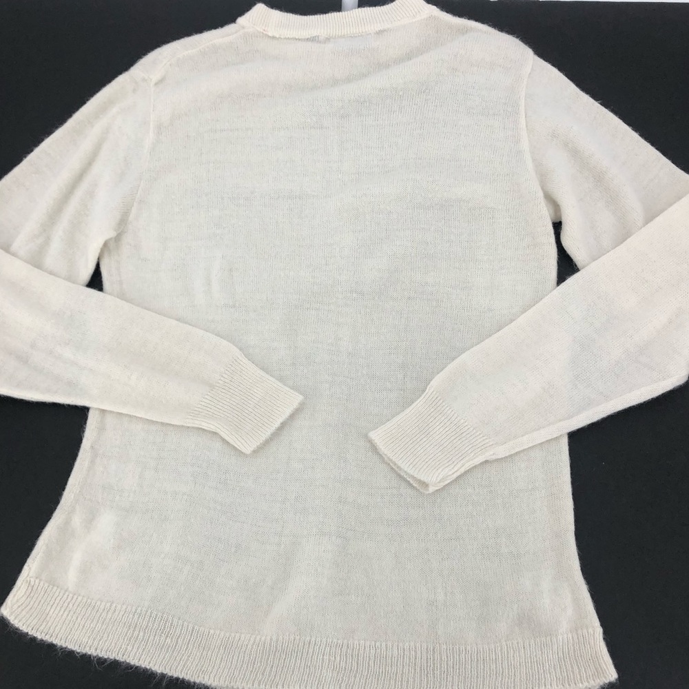 Highland Sweater Womens Medium 100 Percent Orlon White Long Sleeve Mock Neck